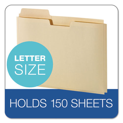 File Folder Pocket, 0.75" Expansion, Letter Size, Manila, 10/pack