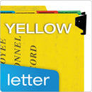 Hanging-style Personnel Folders, 5 Dividers With 1/5-cut Tabs, Letter Size, 1/3-cut Exterior Tabs, Yellow