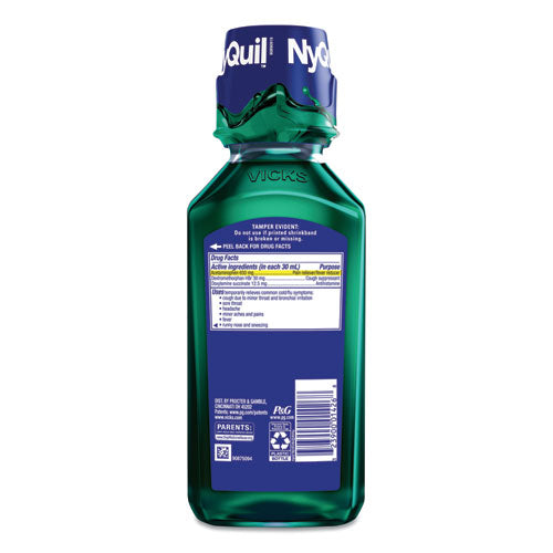 Nyquil Cold And Flu Nighttime Liquid, 12 Oz Bottle, 12/carton