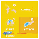 Dusters Starter Kit, Dust Lock Fiber, 6" Handle, Blue/yellow