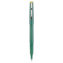 Razor Point Fine Line Porous Point Pen, Stick, Extra-fine 0.3 Mm, Green Ink, Green Barrel, Dozen