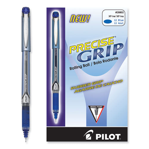 Precise Grip Roller Ball Pen, Stick, Extra-fine 0.5 Mm, Blue Ink, Blue Barrel