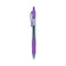 G2 Premium Gel Pen, Retractable, Fine 0.7 Mm, Purple Ink, Smoke Barrel, Dozen