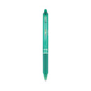 Frixion Clicker Erasable Gel Pen, Retractable, Fine 0.7 Mm, Green Ink, Green Barrel, Dozen