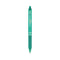 Frixion Clicker Erasable Gel Pen, Retractable, Fine 0.7 Mm, Green Ink, Green Barrel, Dozen