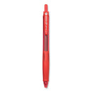 G-knock Begreen Gel Pen, Retractable, Fine 0.7 Mm, Red Ink, Red Barrel, Dozen