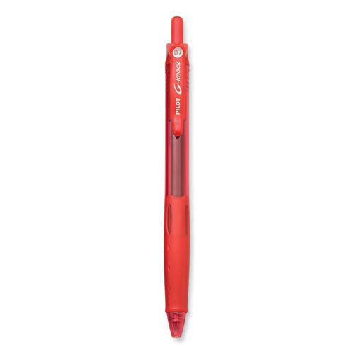 G-knock Begreen Gel Pen, Retractable, Fine 0.7 Mm, Red Ink, Red Barrel, Dozen