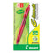 G-knock Begreen Gel Pen, Retractable, Fine 0.7 Mm, Red Ink, Red Barrel, Dozen