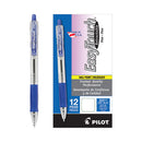 Easytouch Ballpoint Pen, Retractable, Fine 0.7 Mm, Blue Ink, Clear Barrel, Dozen