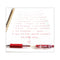 Easytouch Ballpoint Pen, Retractable, Fine 0.7 Mm, Red Ink, Clear Barrel, Dozen