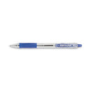 Easytouch Ballpoint Pen, Retractable, Medium 1 Mm, Blue Ink, Clear Barrel, Dozen