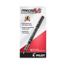 Precise V5 Roller Ball Pen, Stick, Extra-fine 0.5 Mm, Black Ink, Black Barrel, Dozen