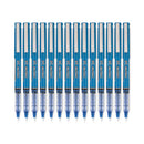 Precise V5 Roller Ball Pen, Stick, Extra-fine 0.5 Mm, Blue Ink, Blue Barrel, Dozen