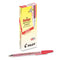 Better Ballpoint Pen, Stick, Fine 0.7 Mm, Red Ink, Translucent Red Barrel, Dozen