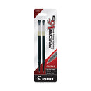 Refill For Pilot Precise V5 Rt Rolling Ball, Extra-fine Conical Tip, Black Ink, 2/pack