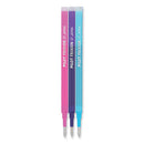 Refill For Pilot Frixion Erasable, Frixion Ball, Frixion Clicker And Frixion Lx Gel Ink Pens, Fine Tip, Assorted Ink, 3/pack