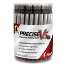 Precise V5rt Roller Ball Pen, Retractable, Extra-fine 0.5 Mm, Black Ink, Black Barrel, 30/pack