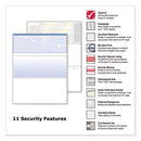 Security Business Checks, 11 Features, 8.5 X 11, Blue Marble Top, 500/ream