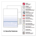 Standard Security Check, 11 Features, 8.5 X 11, Blue Marble Bottom, 500/ream