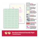 Medical Security Papers, 24 Lb Bond Weight, 8.5 X 11, Green, 500/ream