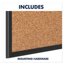 Classic Series Cork Bulletin Board, 36 X 24, Tan Surface, Black Aluminum Frame