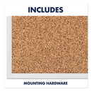 Classic Series Cork Bulletin Board, 36 X 24, Tan Surface, Silver Anodized Aluminum Frame