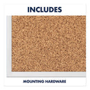 Classic Series Cork Bulletin Board, 60 X 36, Tan Surface, Silver Anodized Aluminum Frame