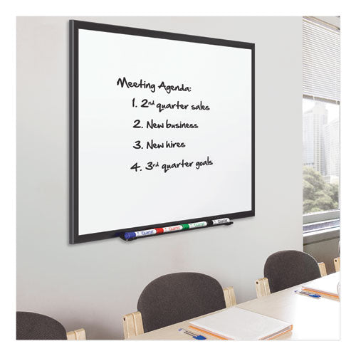 Classic Series Porcelain Magnetic Dry Erase Board, 96 X 48, White Surface, Black Aluminum Frame