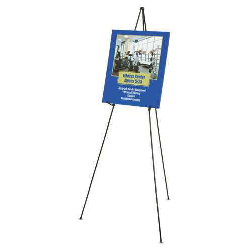 Full Size Instant Easel, 62.38" Maximum Height, Steel, Black