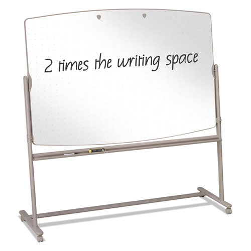 Total Erase Reversible Mobile Presentation Easel, Large, 72 X 48, White Surface, Neutral/beige Steel Frame