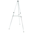 Lightweight Telescoping Tripod Easel, 38" To 66" High, Aluminum, Silver