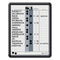 Employee In/out Board, 11 X 14, Porcelain White/gray Surface, Black Plastic Frame