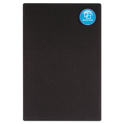 Oval Office Fabric Board, 48 X 36, Black Surface