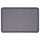 Contour Fabric Bulletin Board, 36 X 24, Light Blue Surface, Navy Blue Plastic Frame