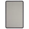 Contour Fabric Bulletin Board, 36 X 24, Gray Surface, Black Plastic Frame