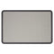 Contour Fabric Bulletin Board, 48 X 36, Gray Surface, Black Plastic Frame