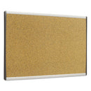 Arc Frame Cubicle Cork Board, 30 X 18, Natural Surface, Silver Aluminum Frame