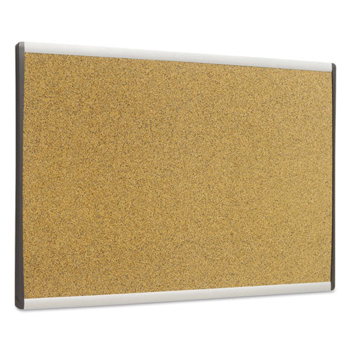 Arc Frame Cubicle Cork Board, 30 X 18, Natural Surface, Silver Aluminum Frame