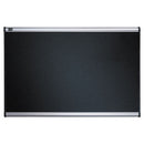 Prestige Embossed Foam Bulletin Board, 36 X 24, Black Surface, Silver Aluminum Frame