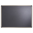 Prestige Euro-style Embossed Foam Bulletin Board, 36 X 24, Black Surface, Euro Titanium Aluminum Frame