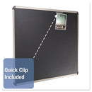 Prestige Euro-style Embossed Foam Bulletin Board, 36 X 24, Black Surface, Euro Titanium Aluminum Frame