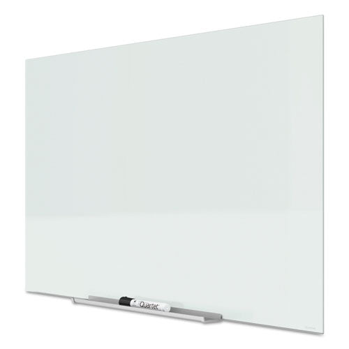 Invisamount Magnetic Glass Marker Board, 39 X 22, White Surface