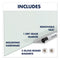 Invisamount Magnetic Glass Marker Board, 39 X 22, White Surface