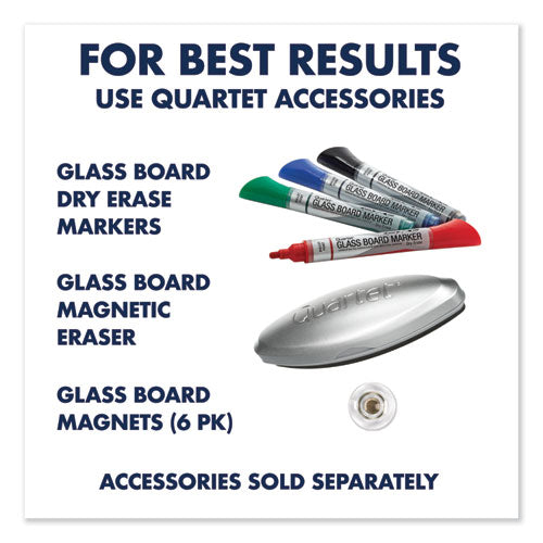 Invisamount Magnetic Glass Marker Board, 74 X 42, White Surface