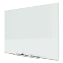 Invisamount Magnetic Glass Marker Board, 74 X 42, White Surface