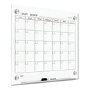 Infinity Magnetic Glass Calendar Board, One Month, 24 X 18, White Surface