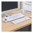 Glass Dry Erase Desktop Computer Pad, 18 X 6, White Surface