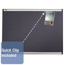 Prestige Plus Magnetic Fabric Bulletin Boards, 48 X 36, Gray Surface, Silver Aluminum Frame