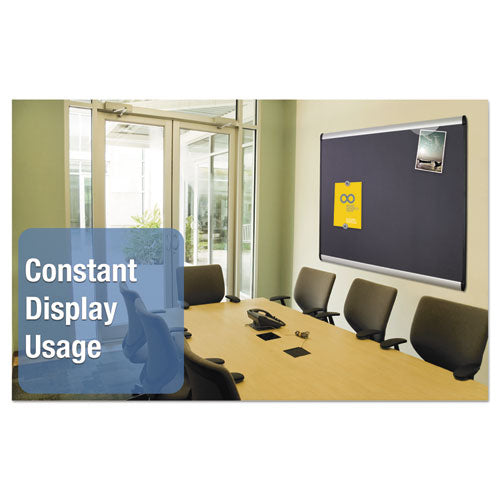 Prestige Plus Magnetic Fabric Bulletin Boards, 48 X 36, Gray Surface, Silver Aluminum Frame