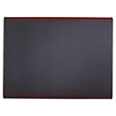 Prestige Plus Magnetic Fabric Bulletin Boards, 48 X 36, Gray Surface, Mahogany Fiberboard/plastic Frame